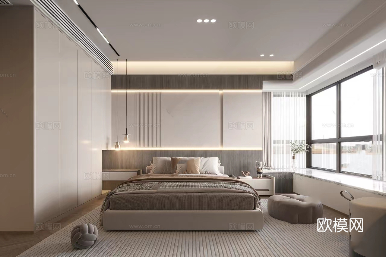 轻奢意式 样板间 最新全套施工图 效果图合集cad施工图