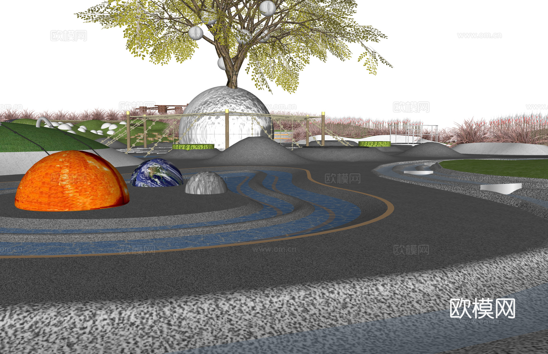 餐厅 帐篷 营地 酒店 度假村 民宿 野外 露天 泡泡屋 网su模型