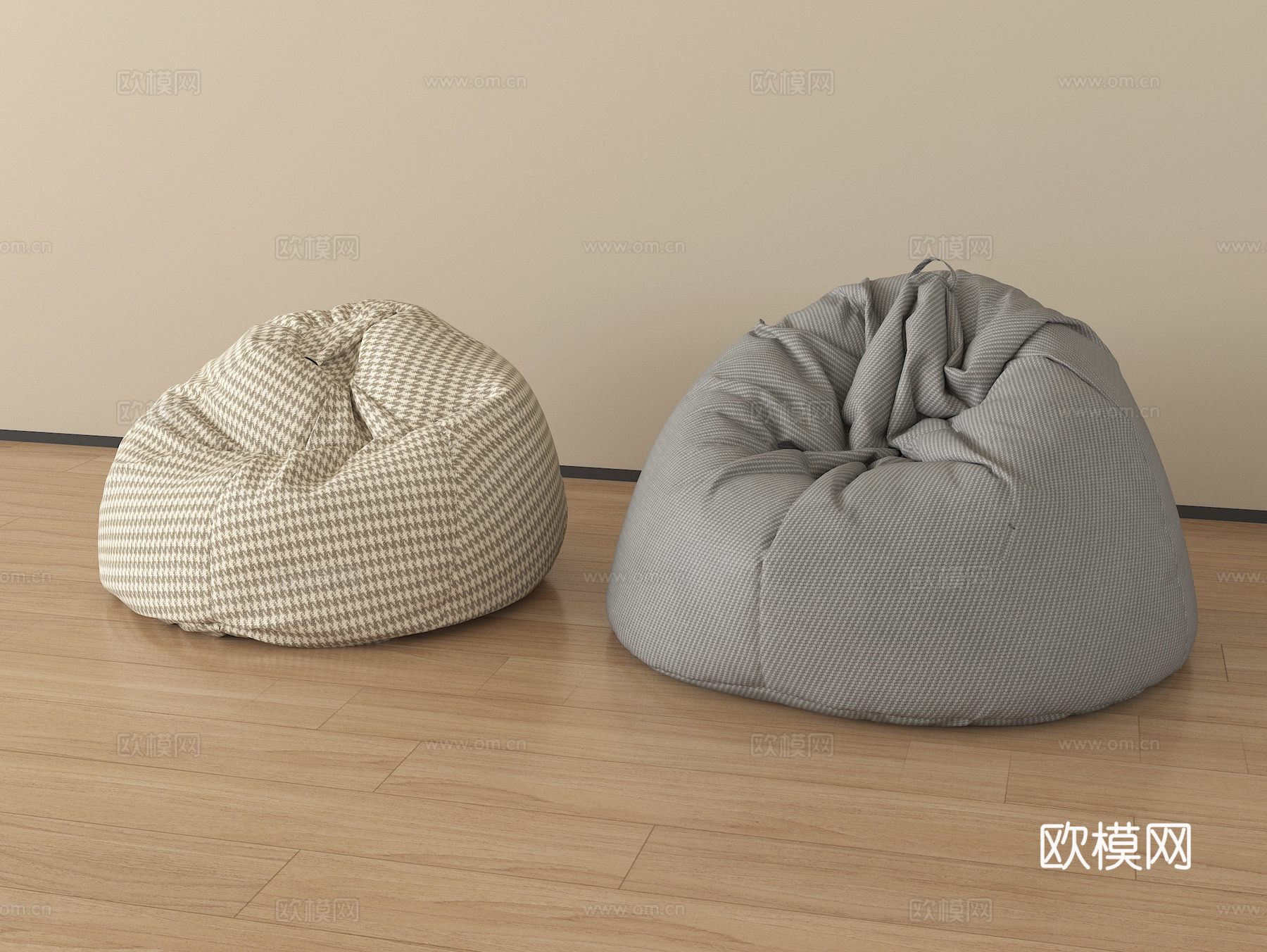 现代懒人沙发 单人沙发 休闲沙发 布艺沙发su模型