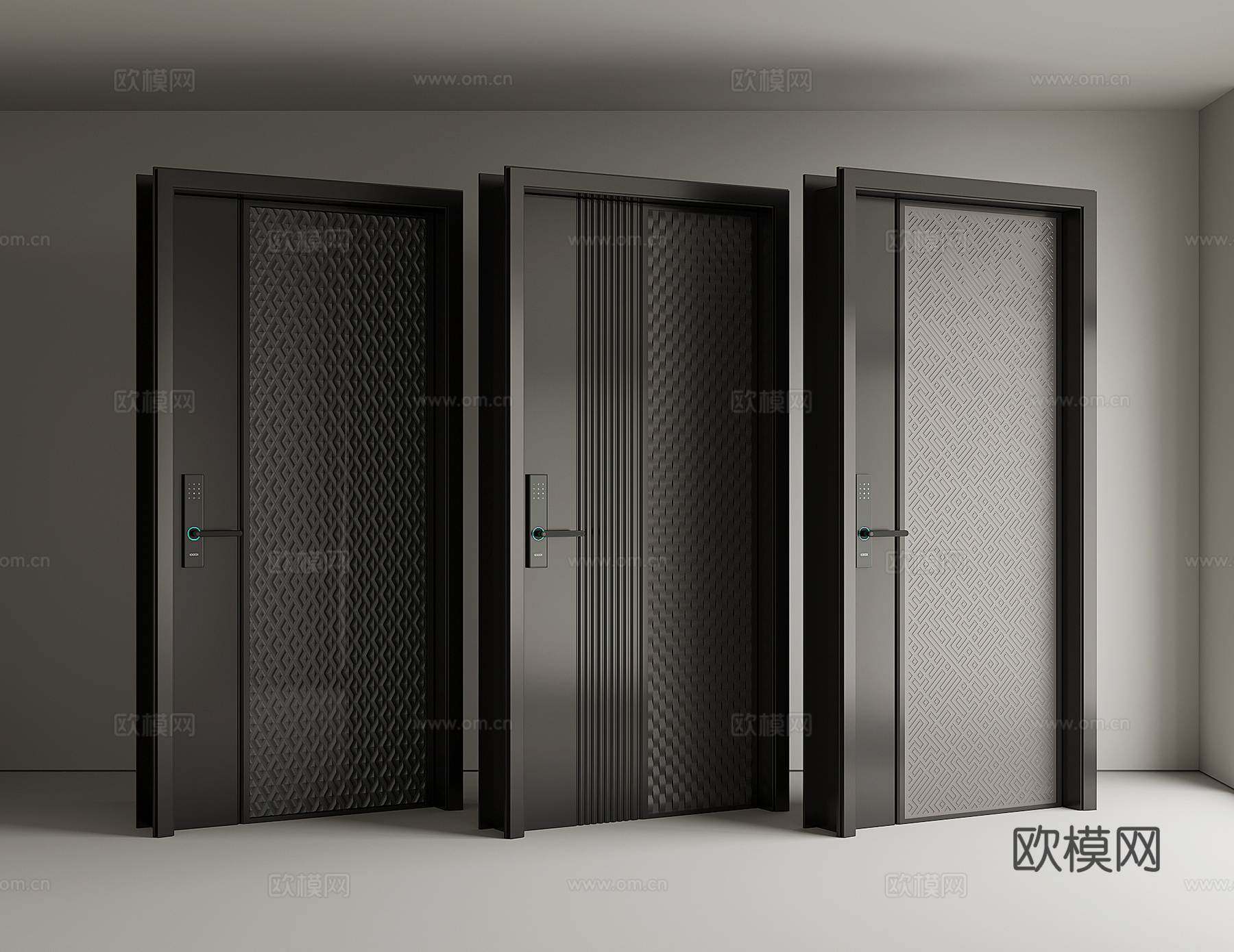 现代入户大门su模型