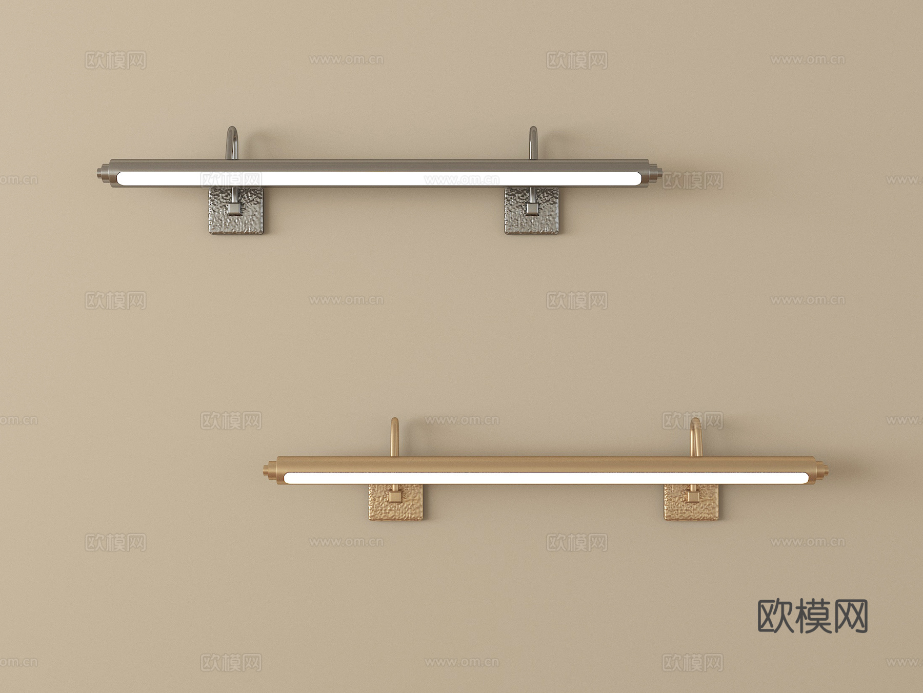 法式壁灯 镜前灯 装饰灯 条形灯3d模型下载