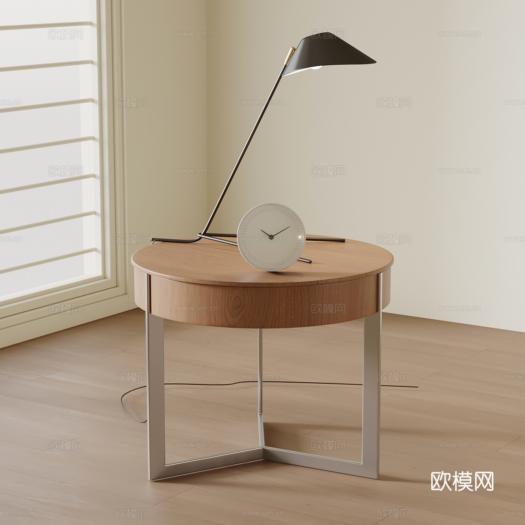 中古风床头柜 边几 角几su模型