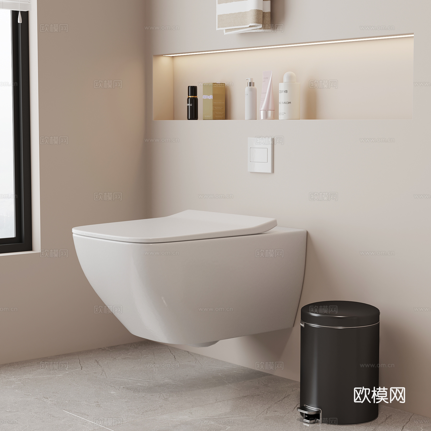 现代马桶 卫浴小件su模型