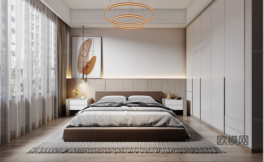 轻奢大平层 样板间 最新全套施工图 效果图合集cad施工图