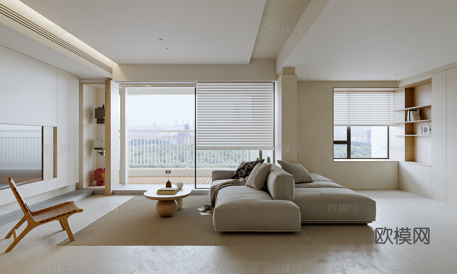 奶油风 样板间 最新全套施工图 效果图合集cad施工图