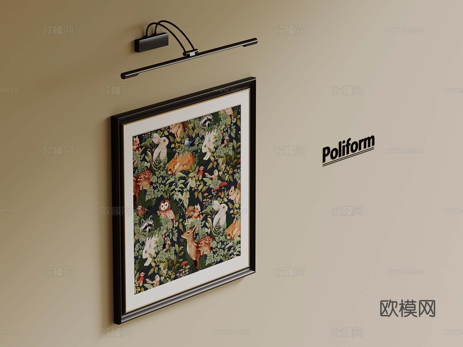 法式挂画 装饰画su模型