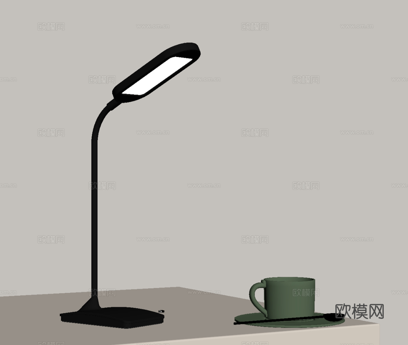 现代台灯su模型