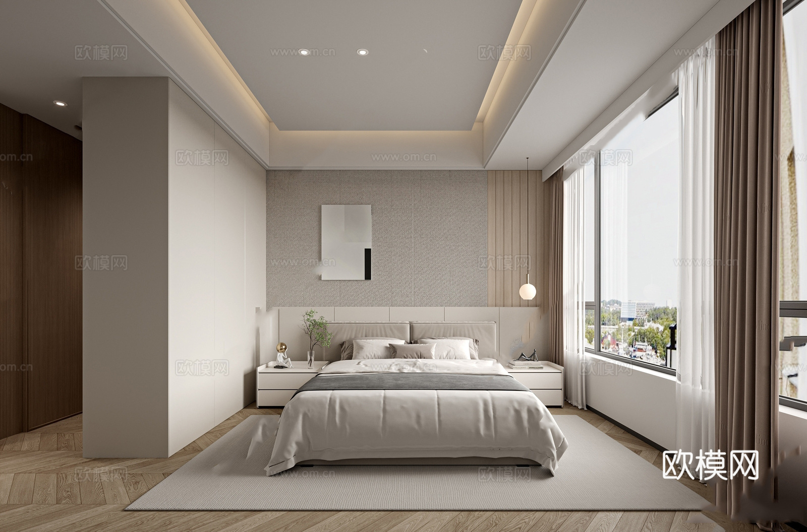 轻奢意式 样板间 最新全套施工图 效果图合集cad施工图