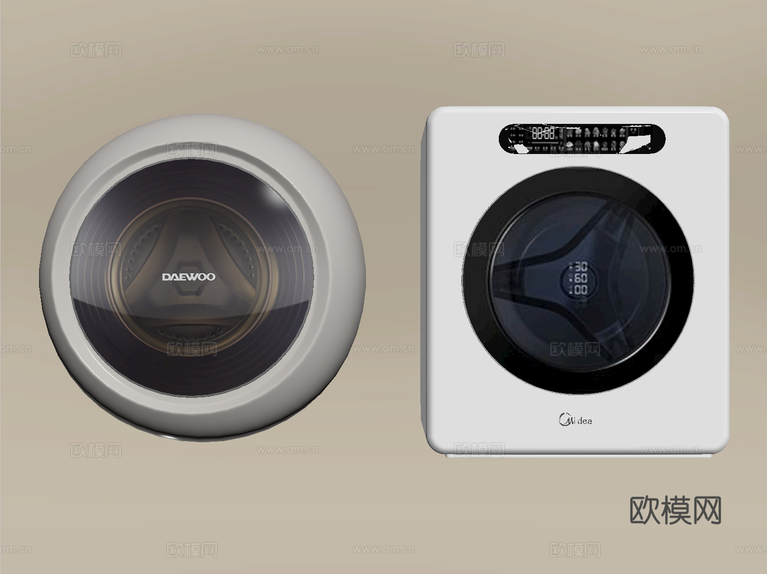 现代洗衣机 壁挂式洗衣机su模型