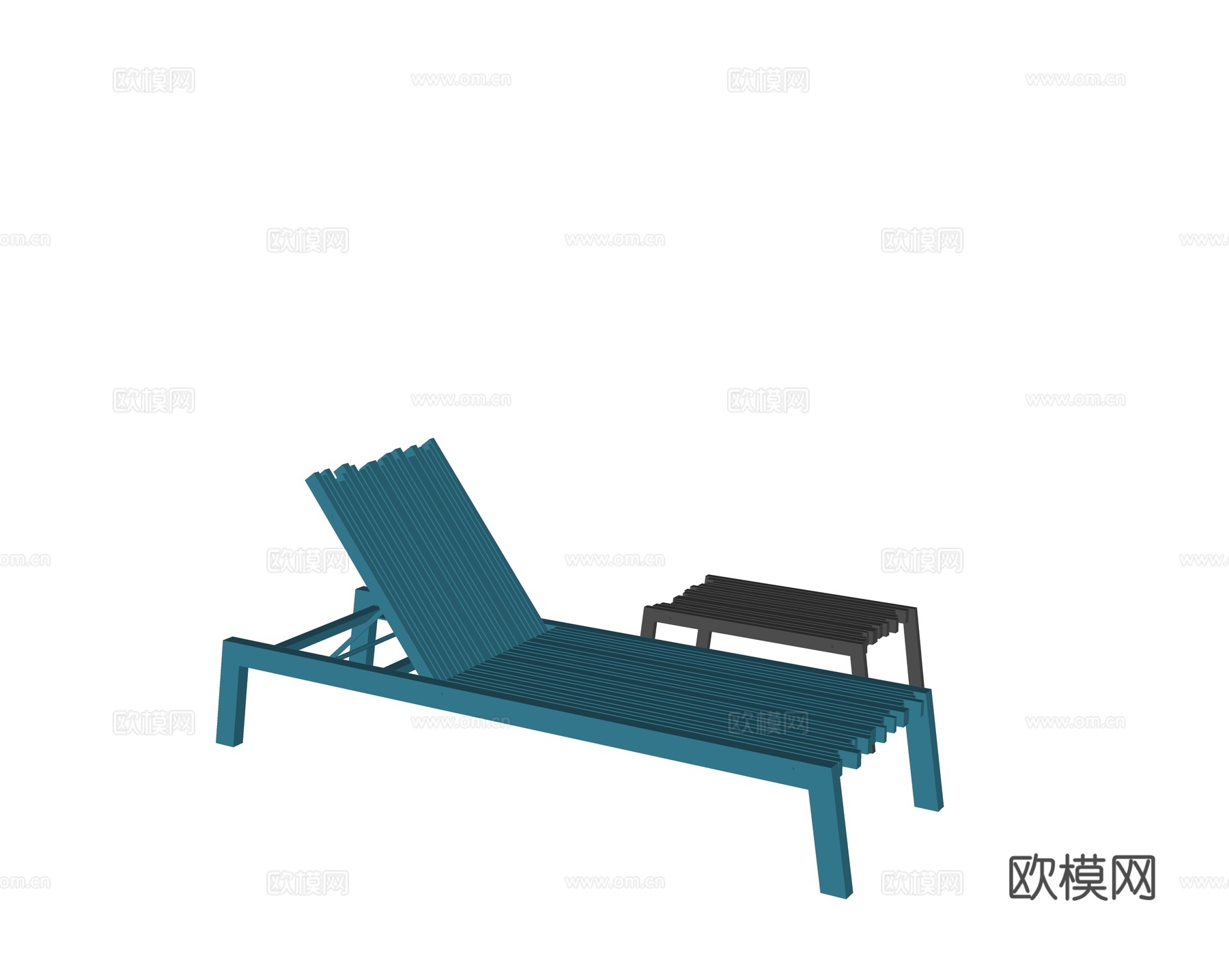 LIVINTWIST 现代户外 庭院花园 泳池 沙滩 露台躺su模型