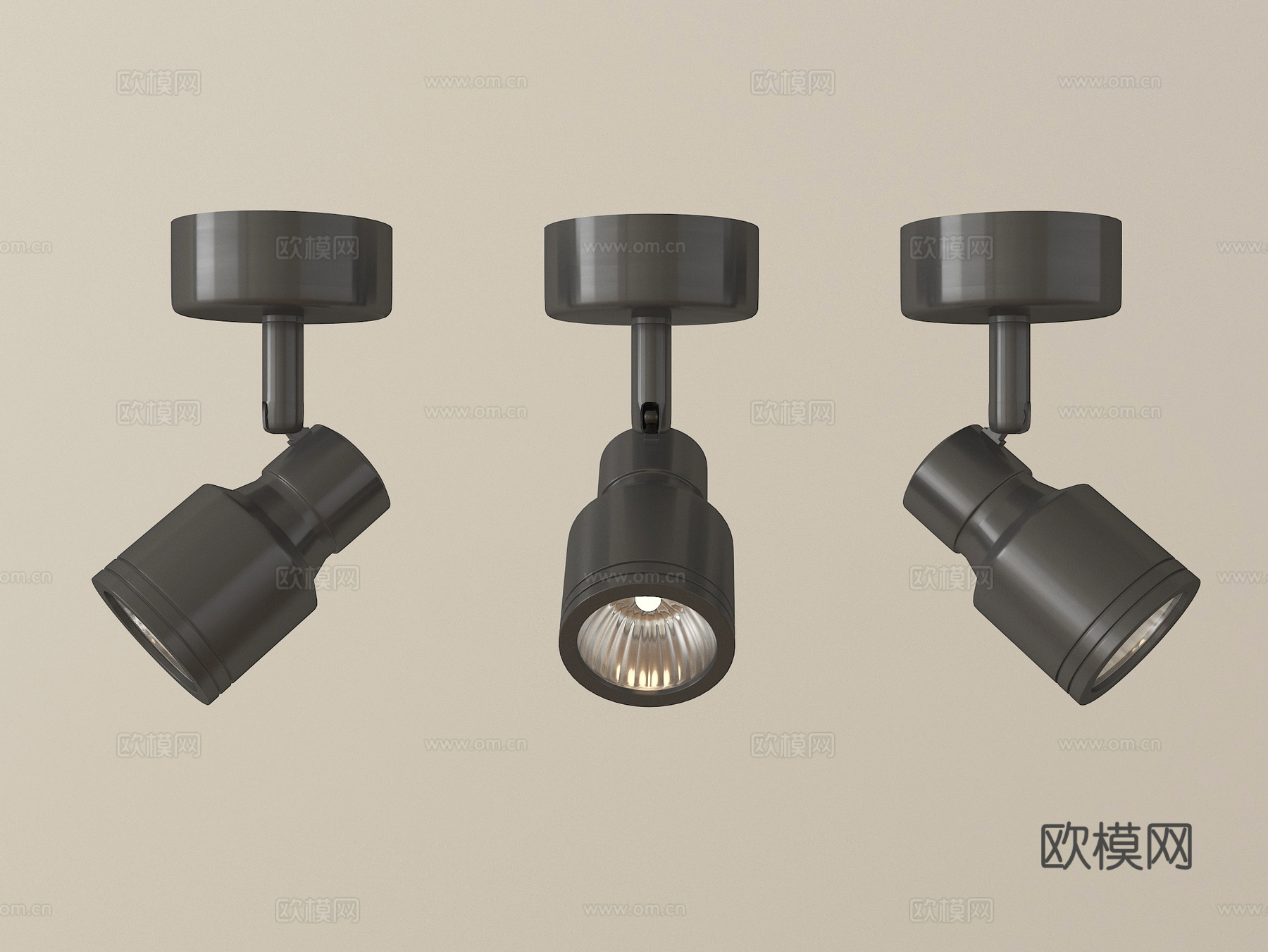 现代筒灯射灯 明装筒灯射灯3d模型下载