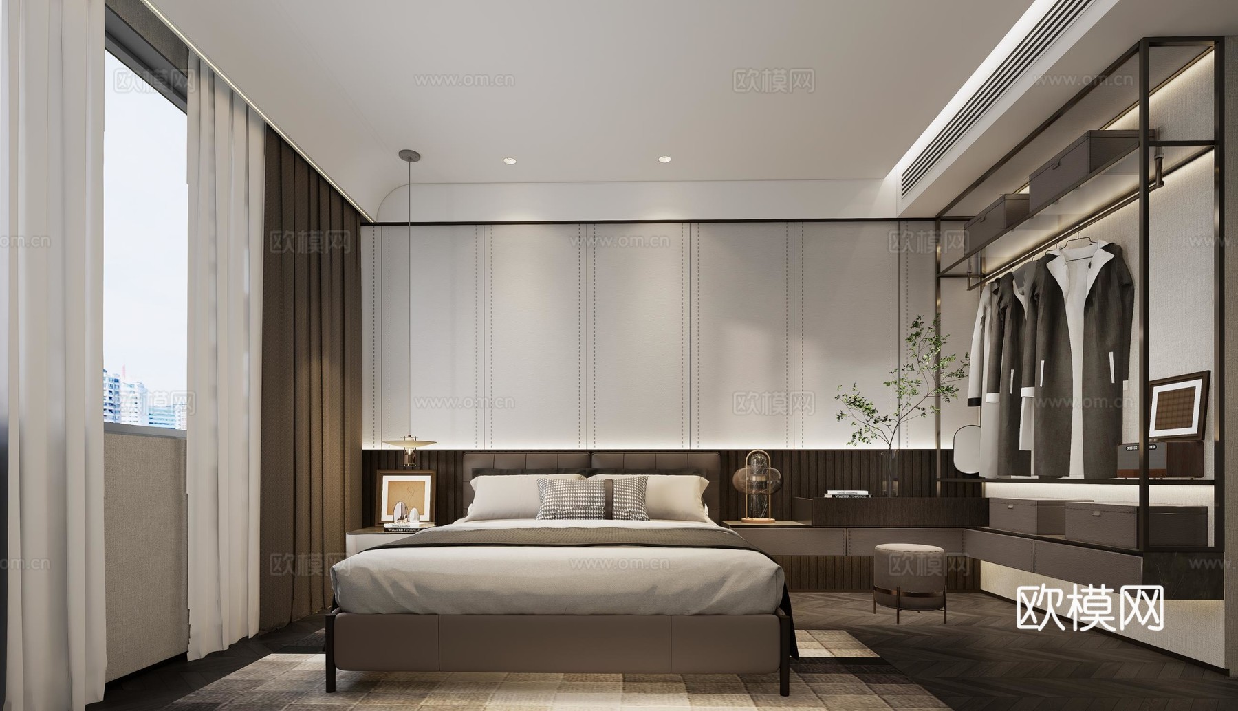 轻奢意式 样板间 最新全套施工图 效果图合集cad施工图