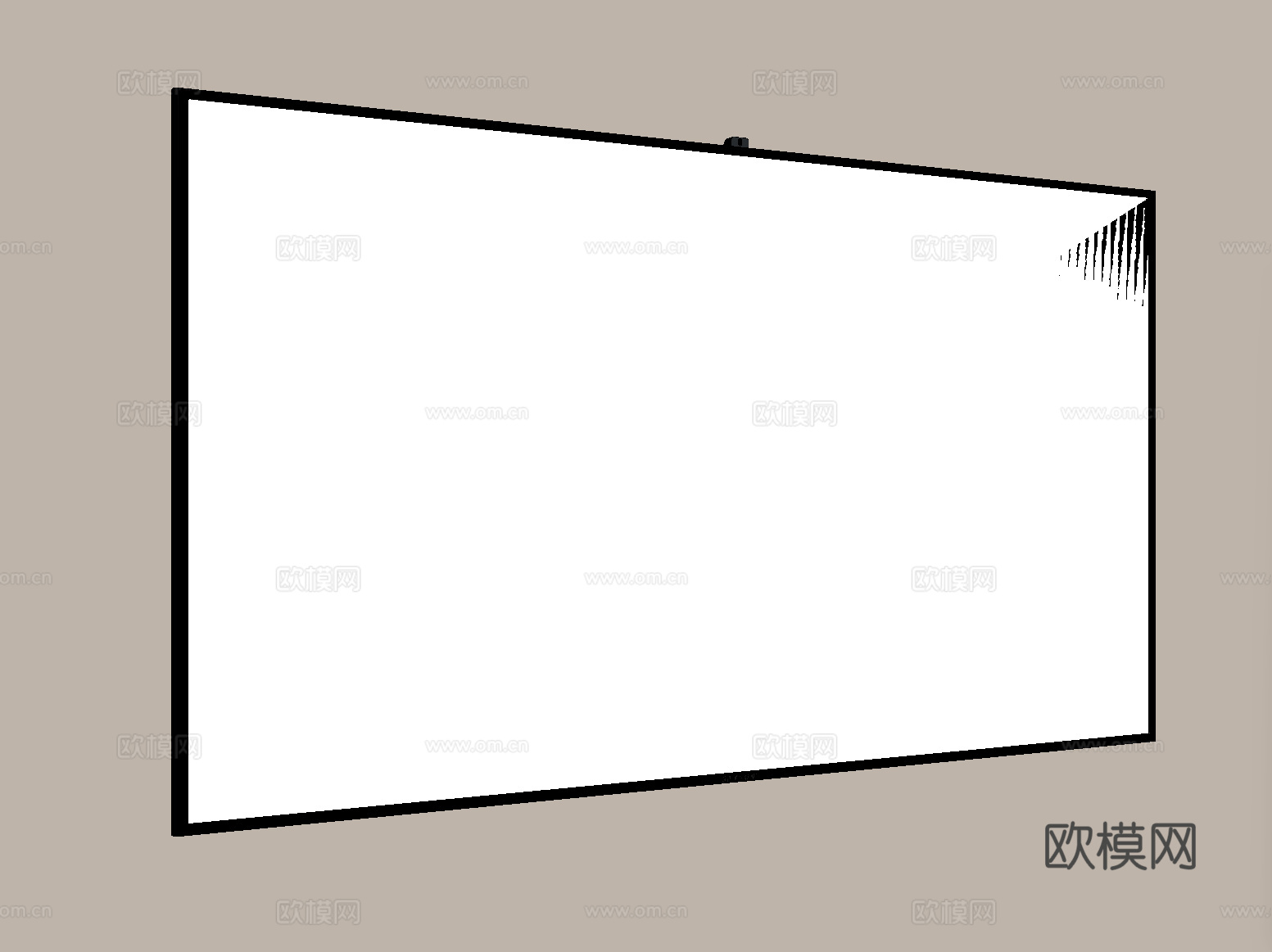 现代电视机 智能电视 壁挂电视su模型