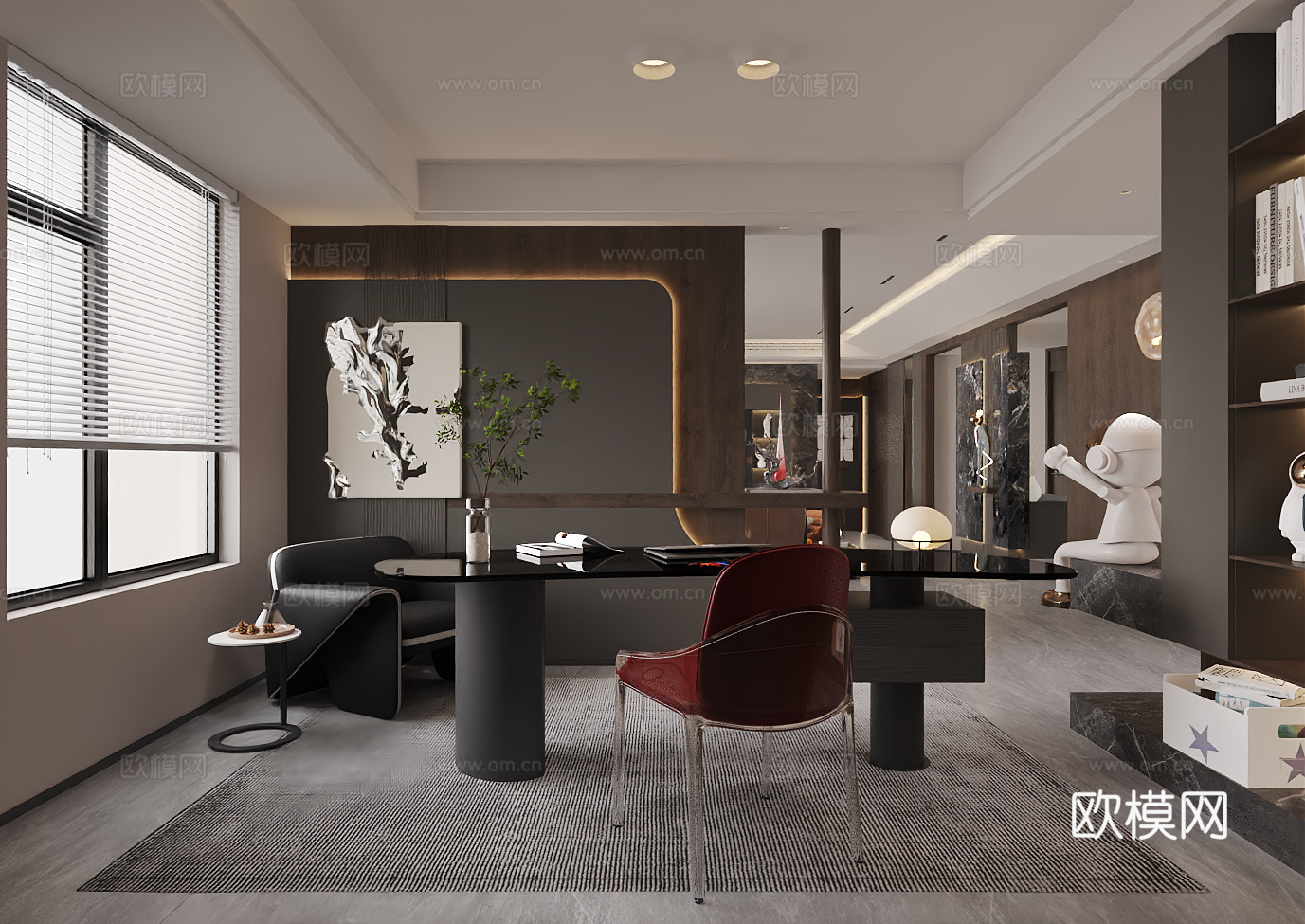 轻奢意式大平层 样板间 最新全套施工图 效果图合集cad施工图