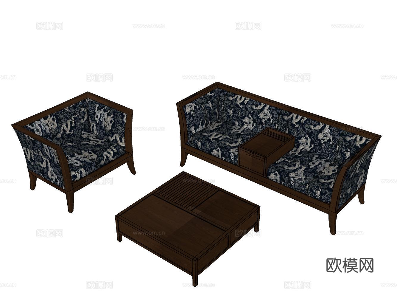 沙发su模型下载（渲染图2）