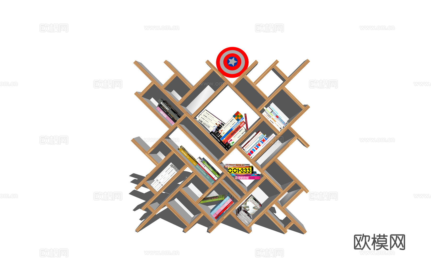 书柜 柜子 家具 书架 漫画 书籍 杂志 装饰柜su模型