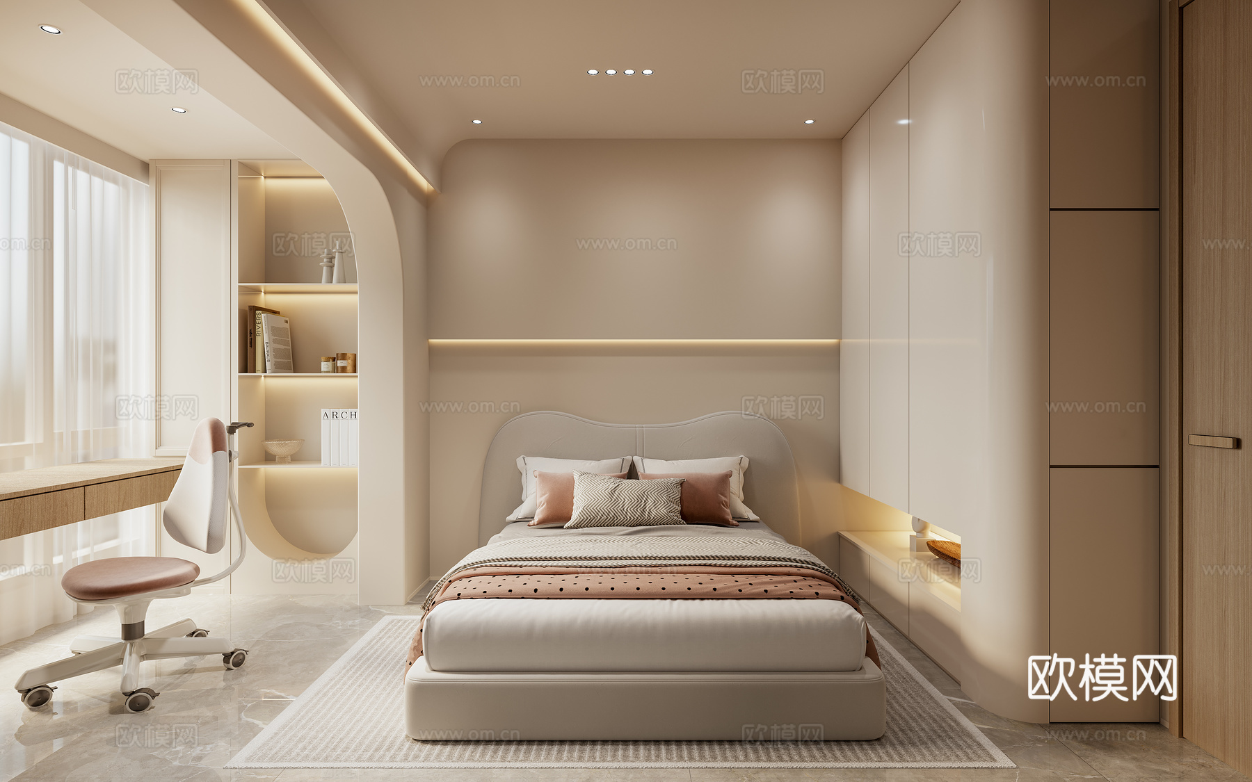 轻奢奶油风大平层 样板间 最新全套施工图 效果图合集cad施工图