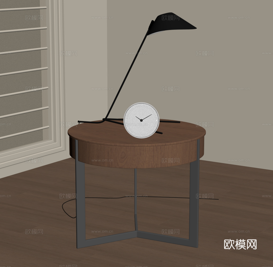 中古风床头柜 边几 角几su模型