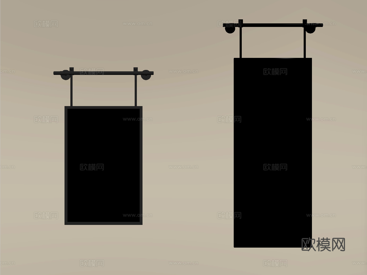 法式镜子穿衣镜 装饰镜 长方形装饰镜su模型