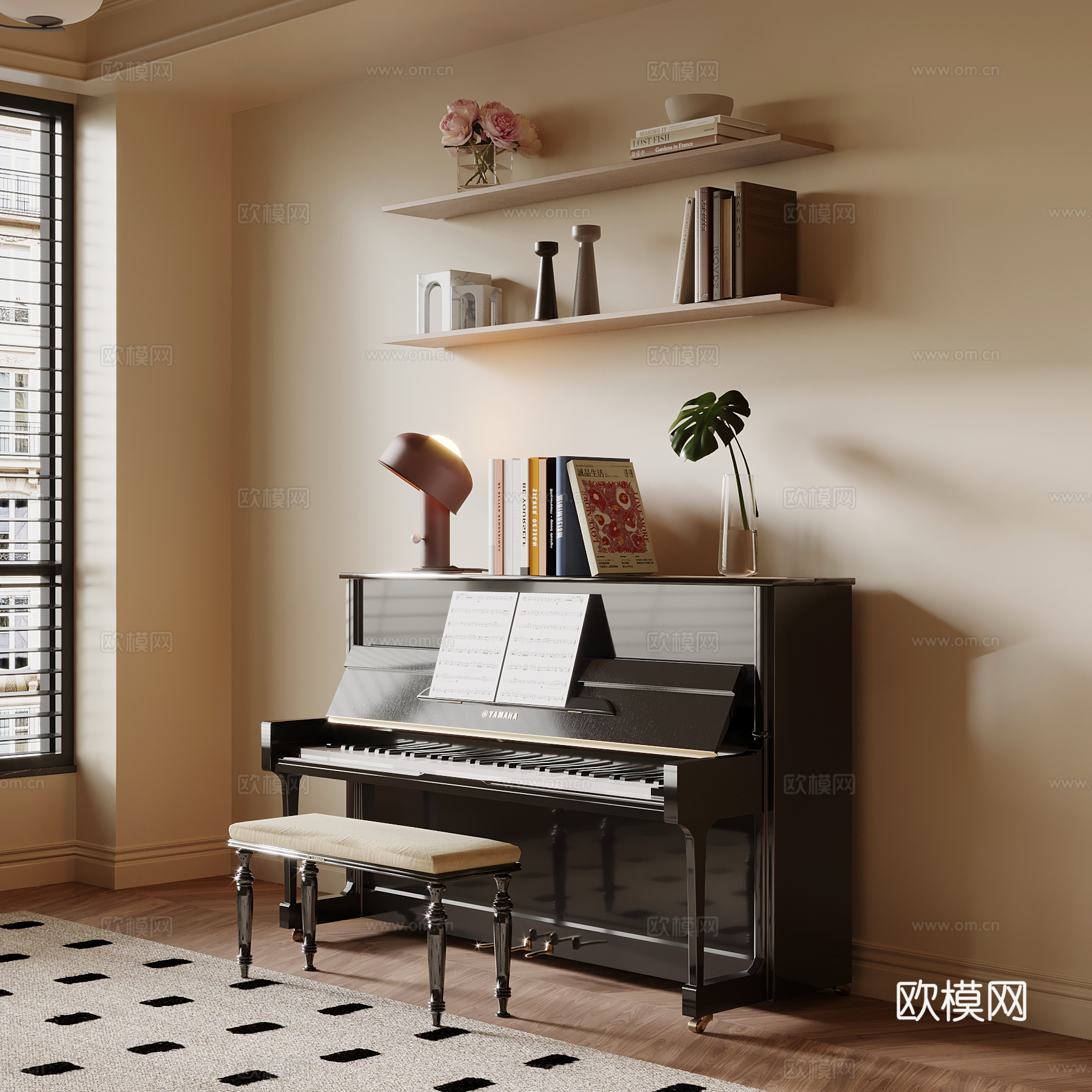 现代钢琴su模型