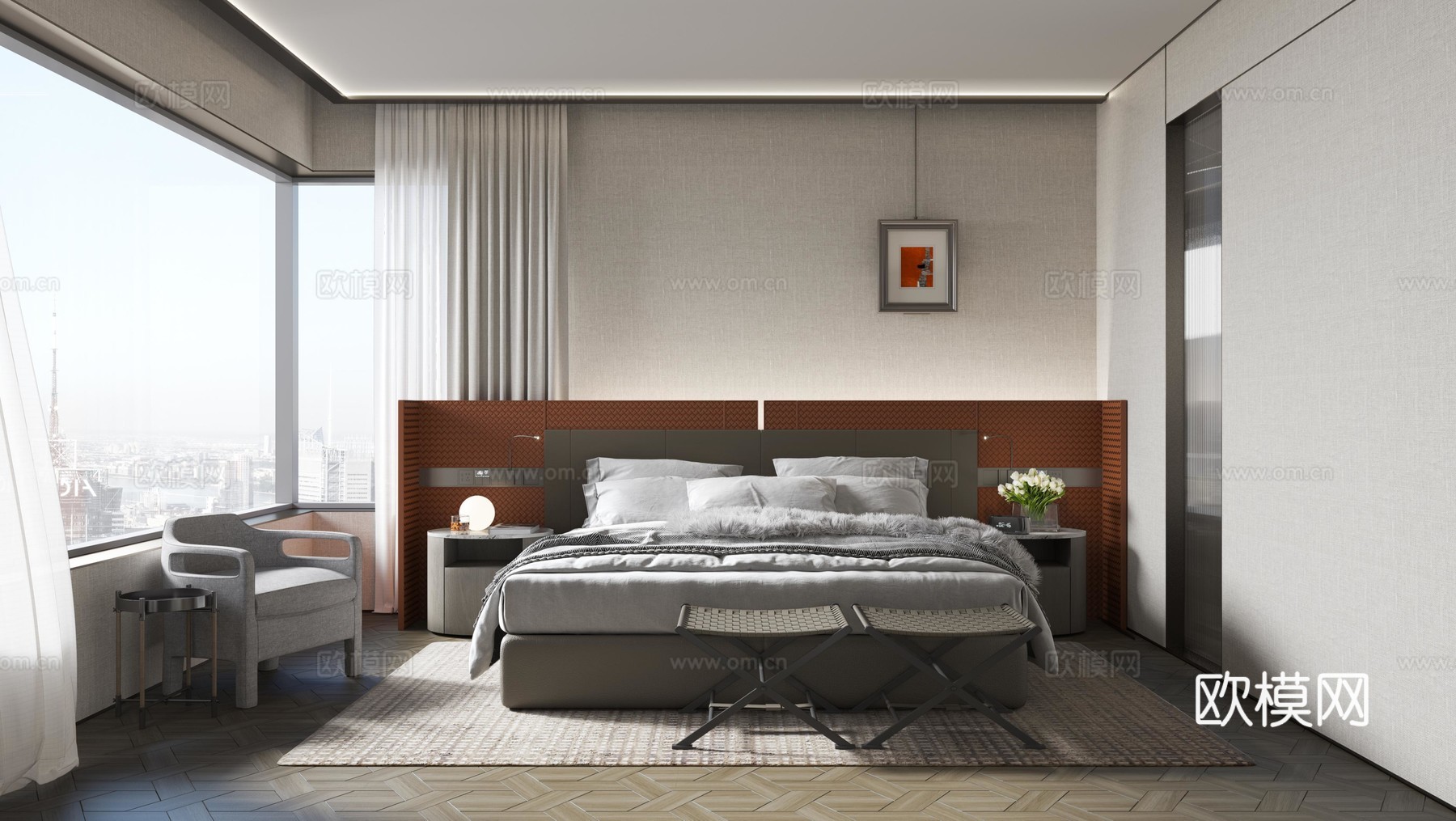 轻奢大平层 样板间 最新全套施工图 效果图合集cad施工图