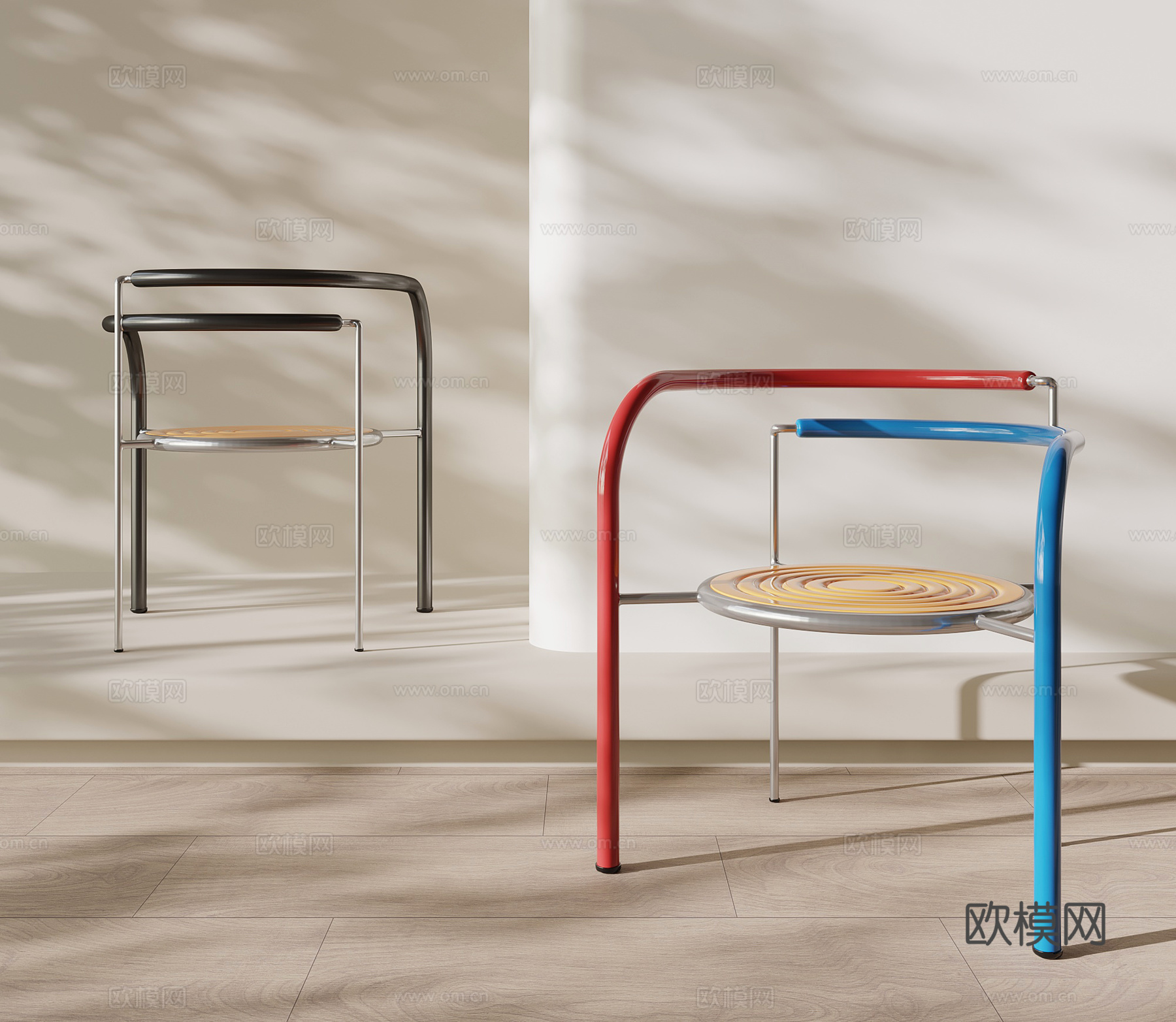 现代多巴胺餐椅 单椅 椅子3d模型下载