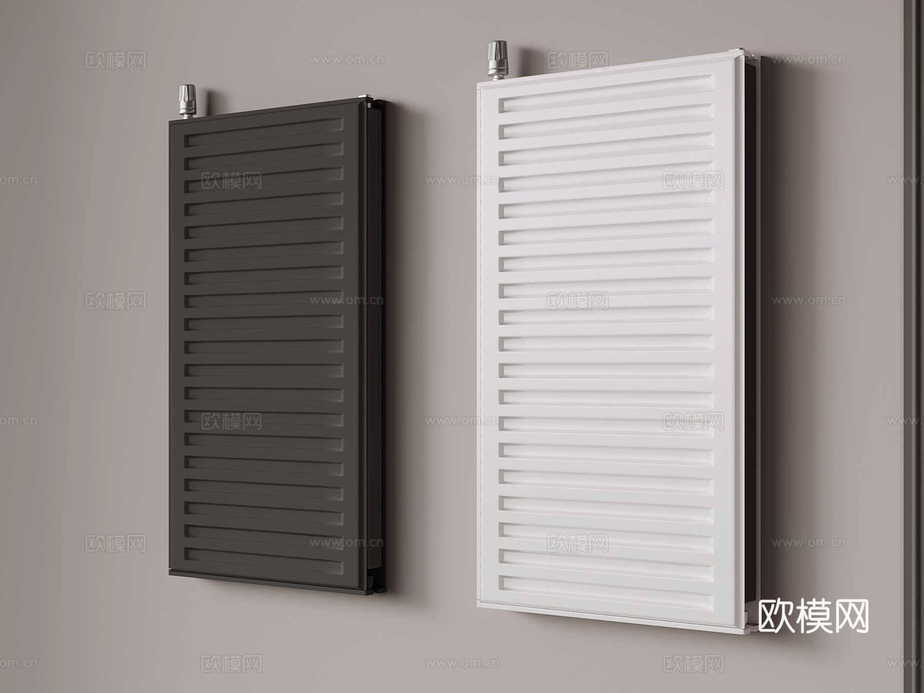 现代暖气片 取暖器su模型