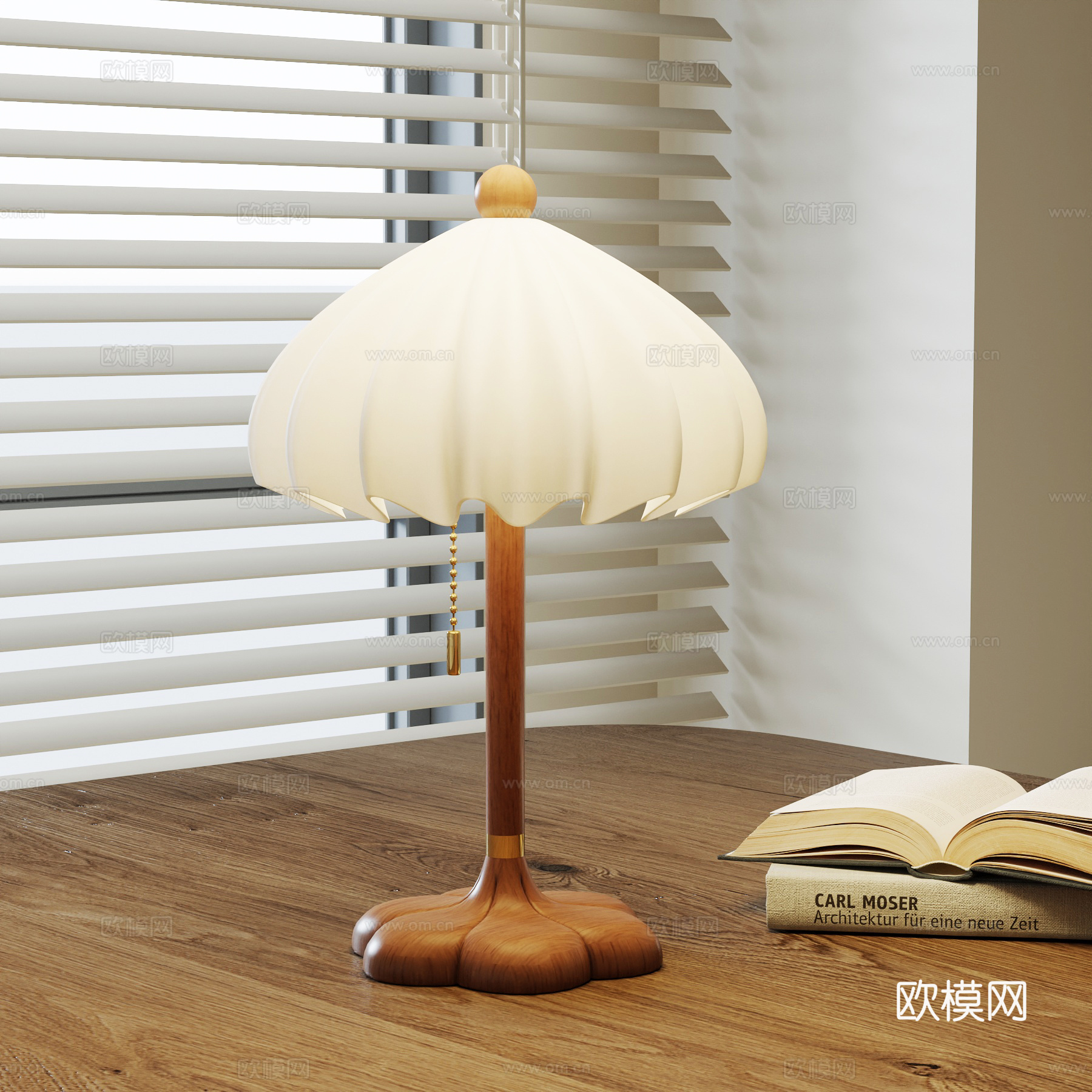 法式中古台灯su模型