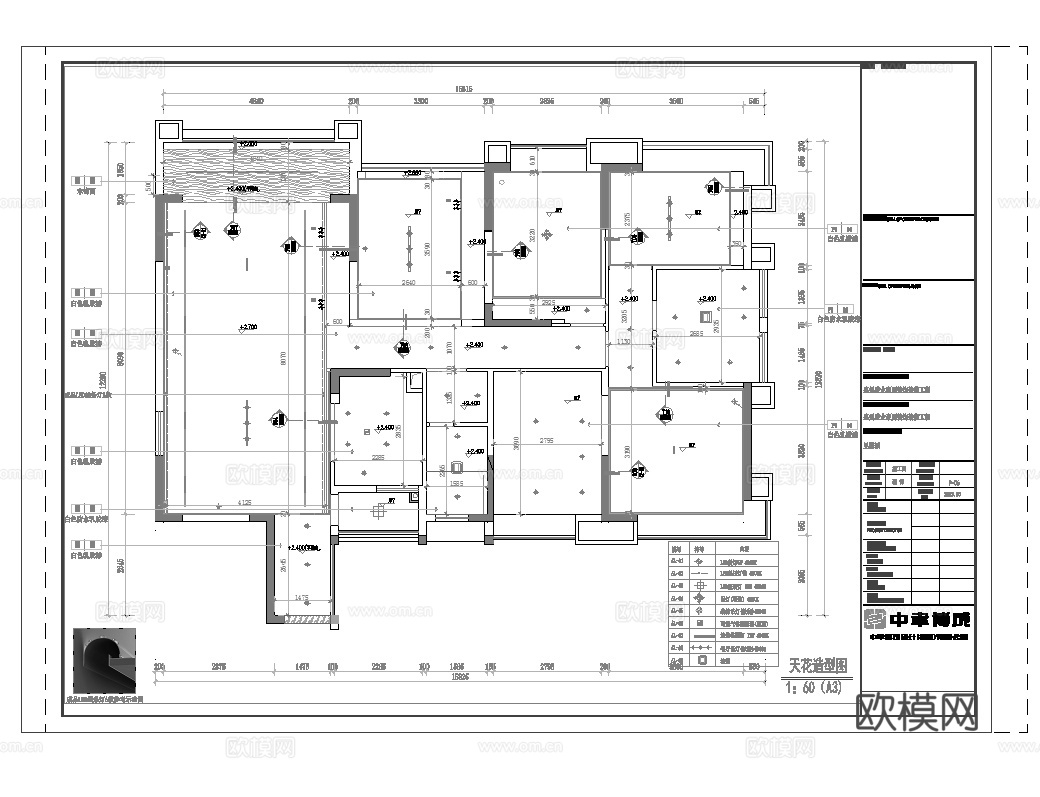 轻奢意式 样板间 最新全套施工图 效果图合集cad施工图