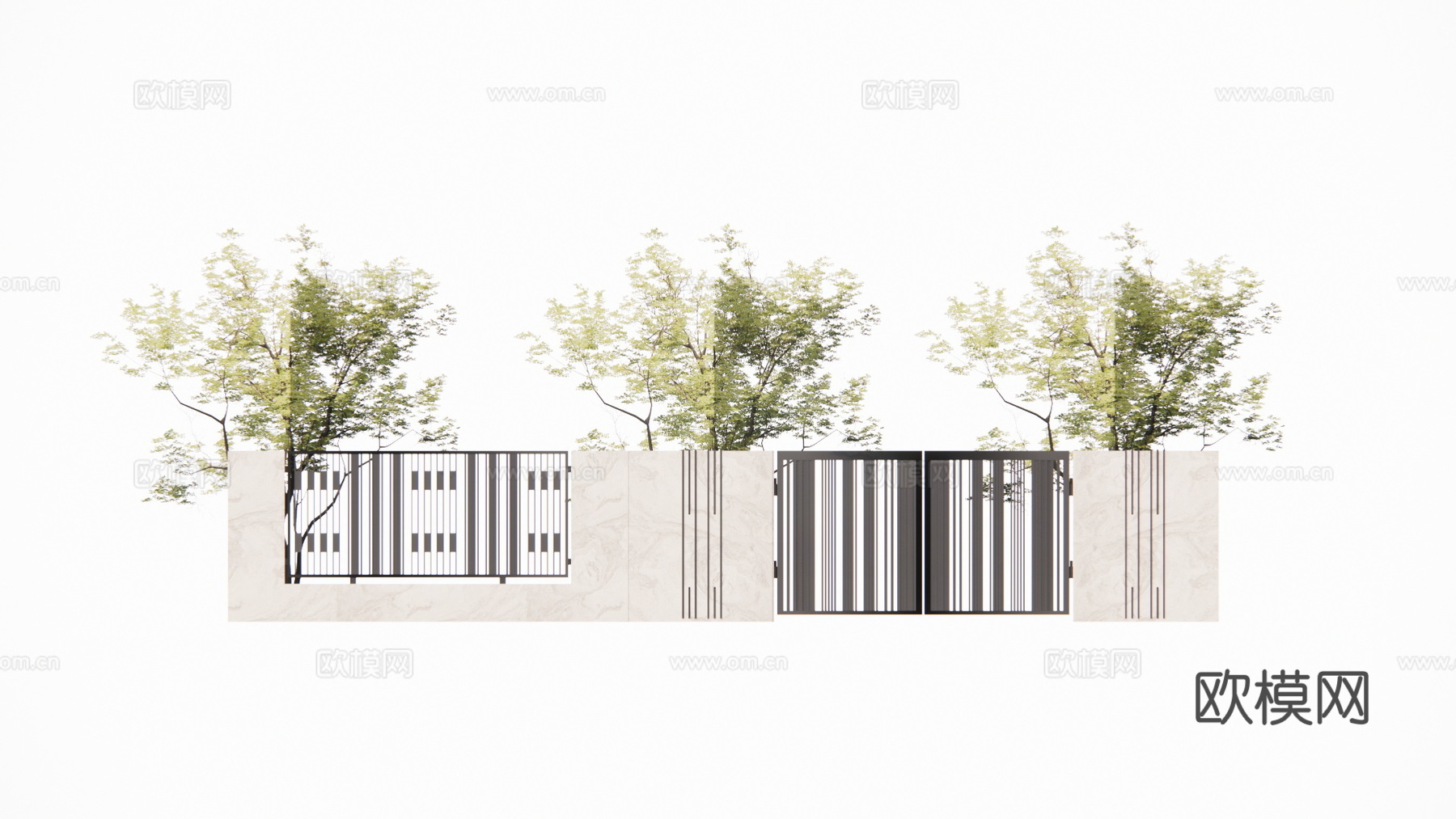 造景 水景 门 微景观 室内造景 屋顶花园 庭院门 庭院灯su模型