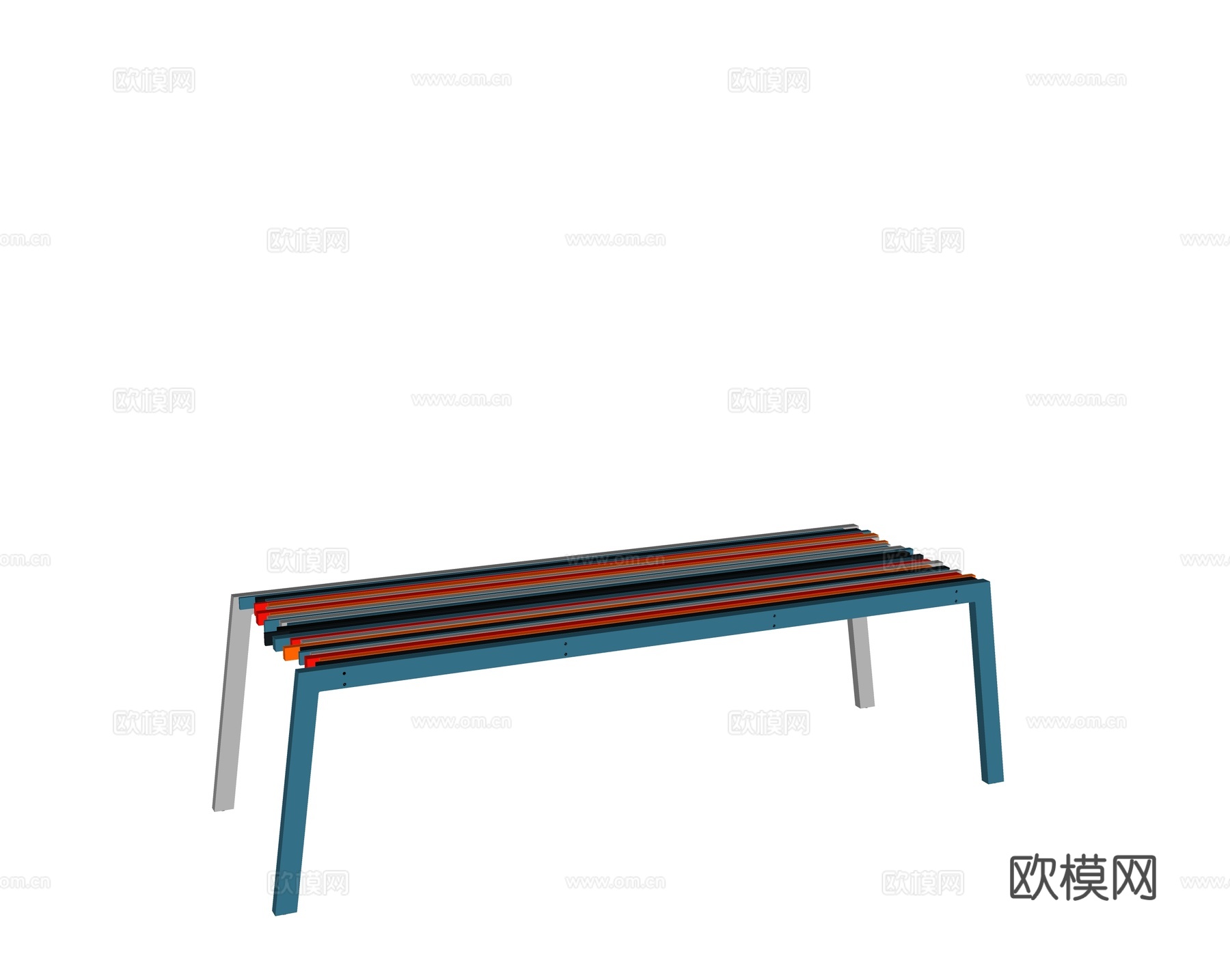 LIVINTWIST 现代户外 庭院花园 网红餐桌 七彩餐桌su模型