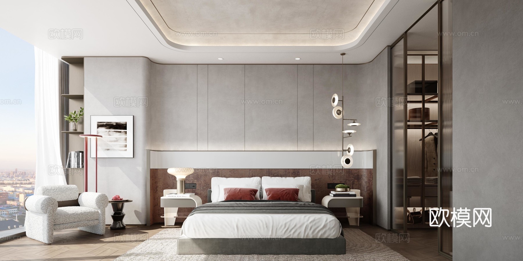 轻奢大平层 样板间 最新全套施工图 效果图合集cad施工图