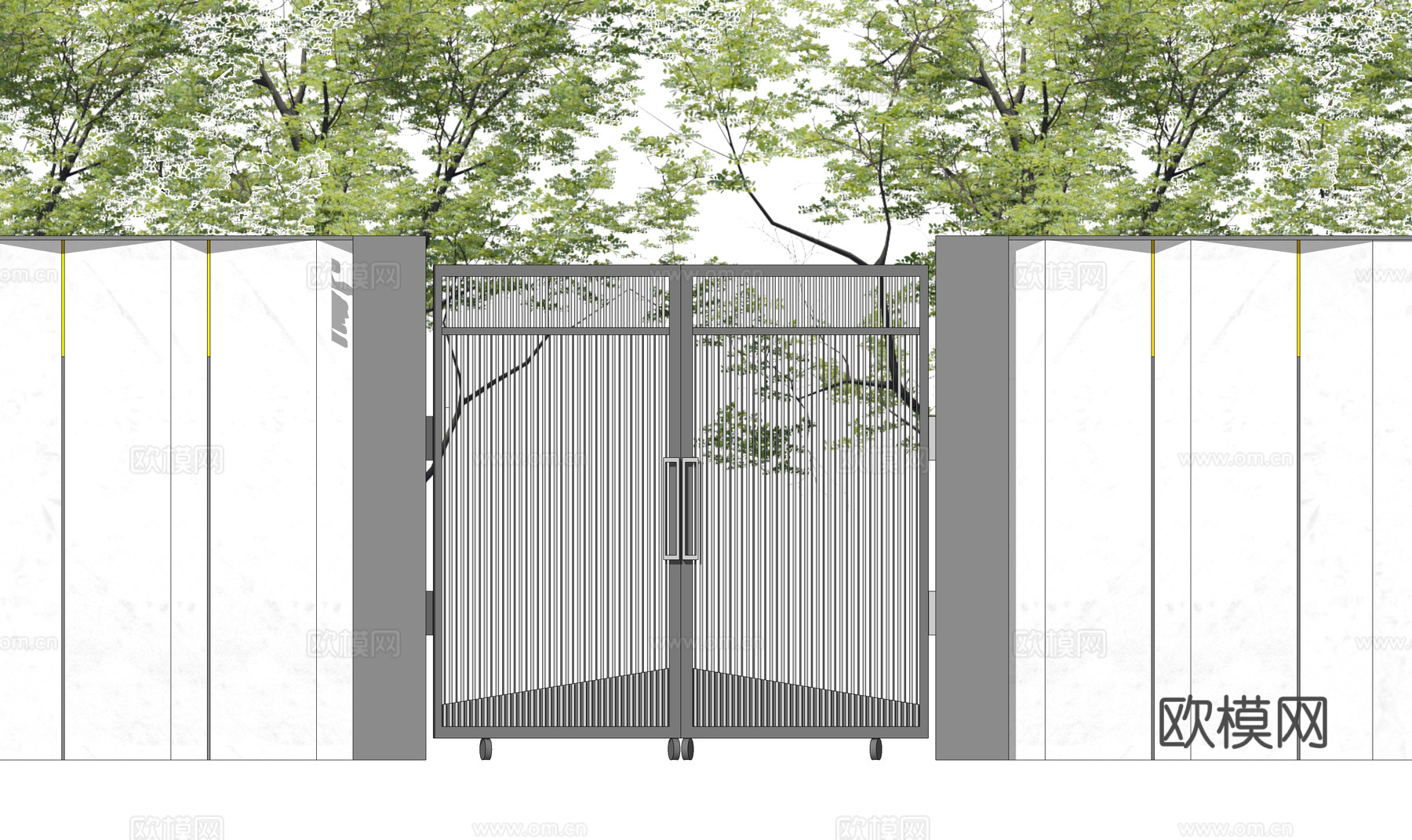 造景 水景 门 微景观 室内造景 屋顶花园 庭院门 庭院灯su模型