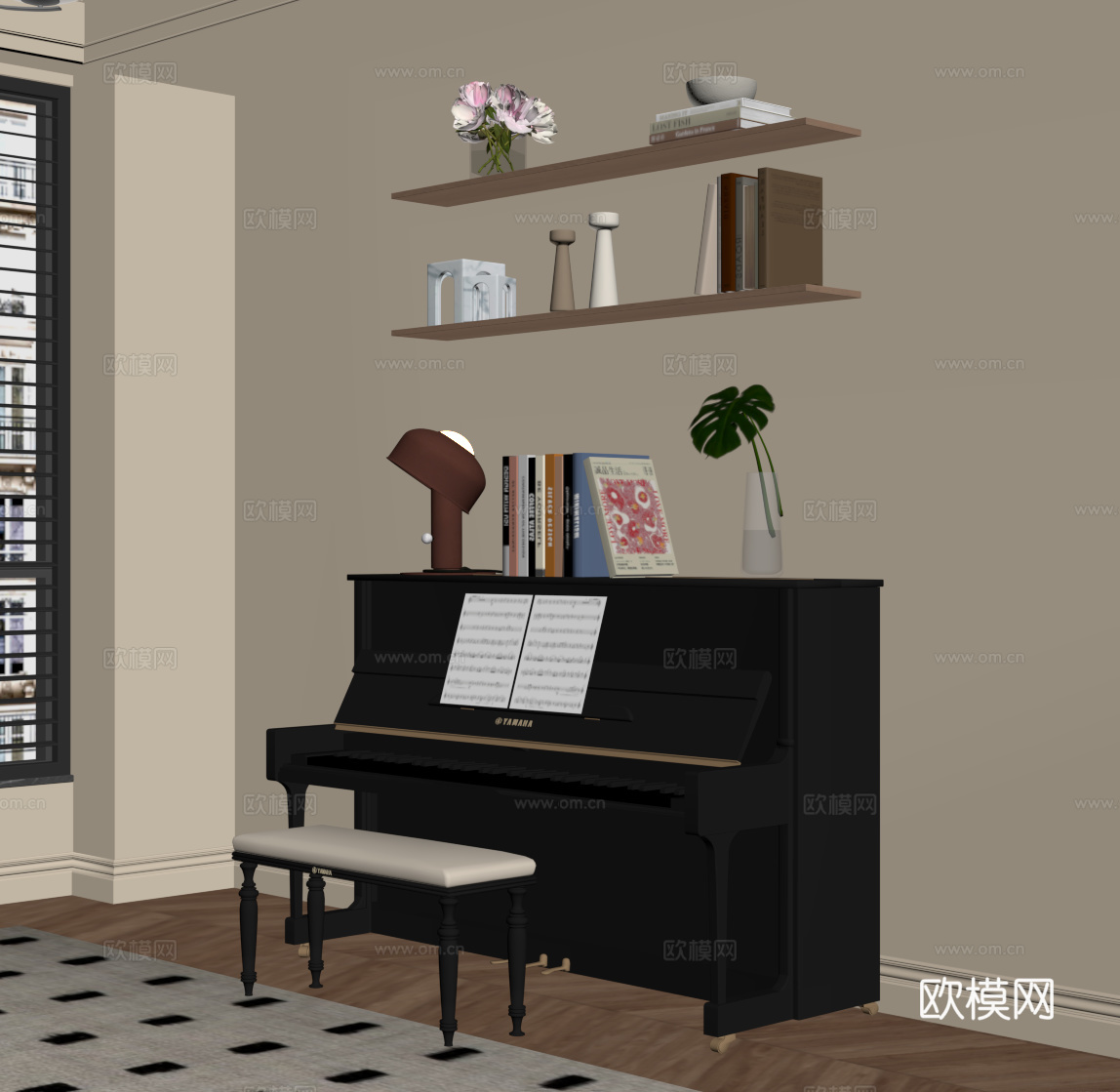 现代钢琴su模型