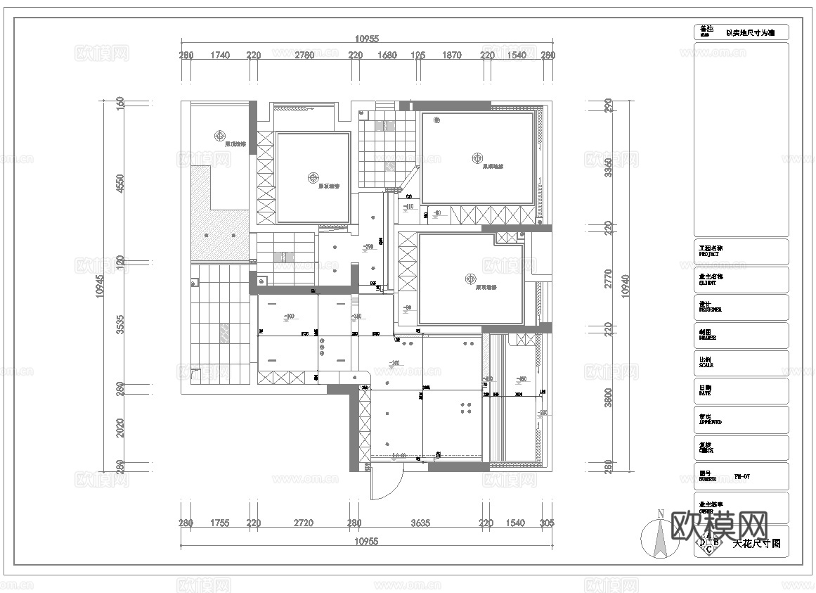 奶油风 样板间 最新全套施工图 效果图合集cad施工图