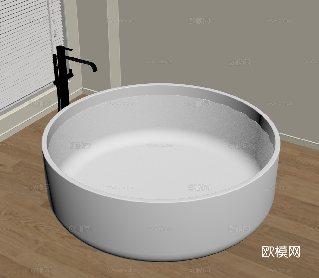 现代浴缸 圆形浴缸su模型