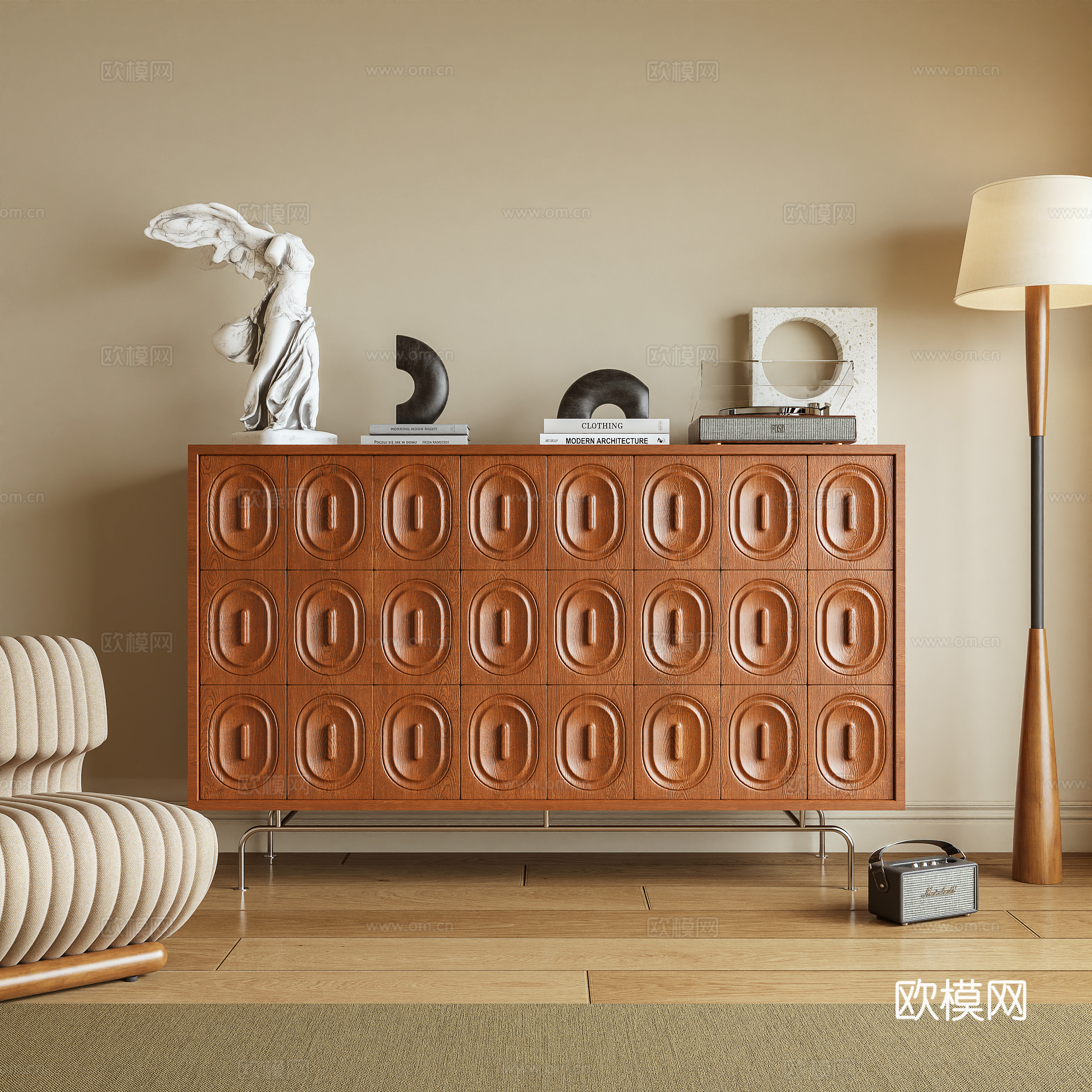 玄关柜 茶水柜 斗柜 储物柜 边柜 摆件3d模型下载