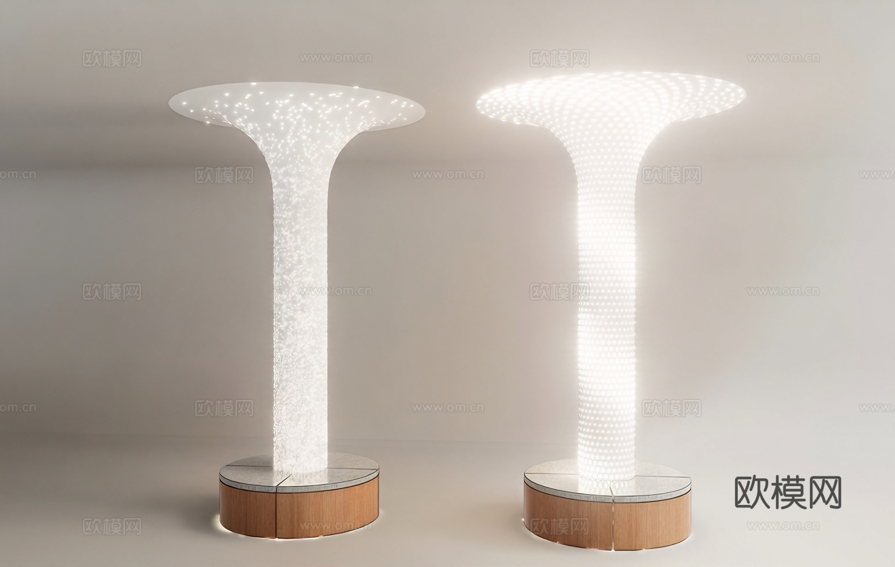 现代艺术感光之瀑布装置 艺术灯具 光点瀑布 星空灯su模型