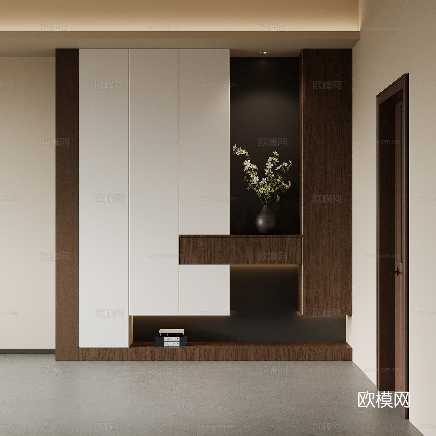 中古风入户玄关柜su模型