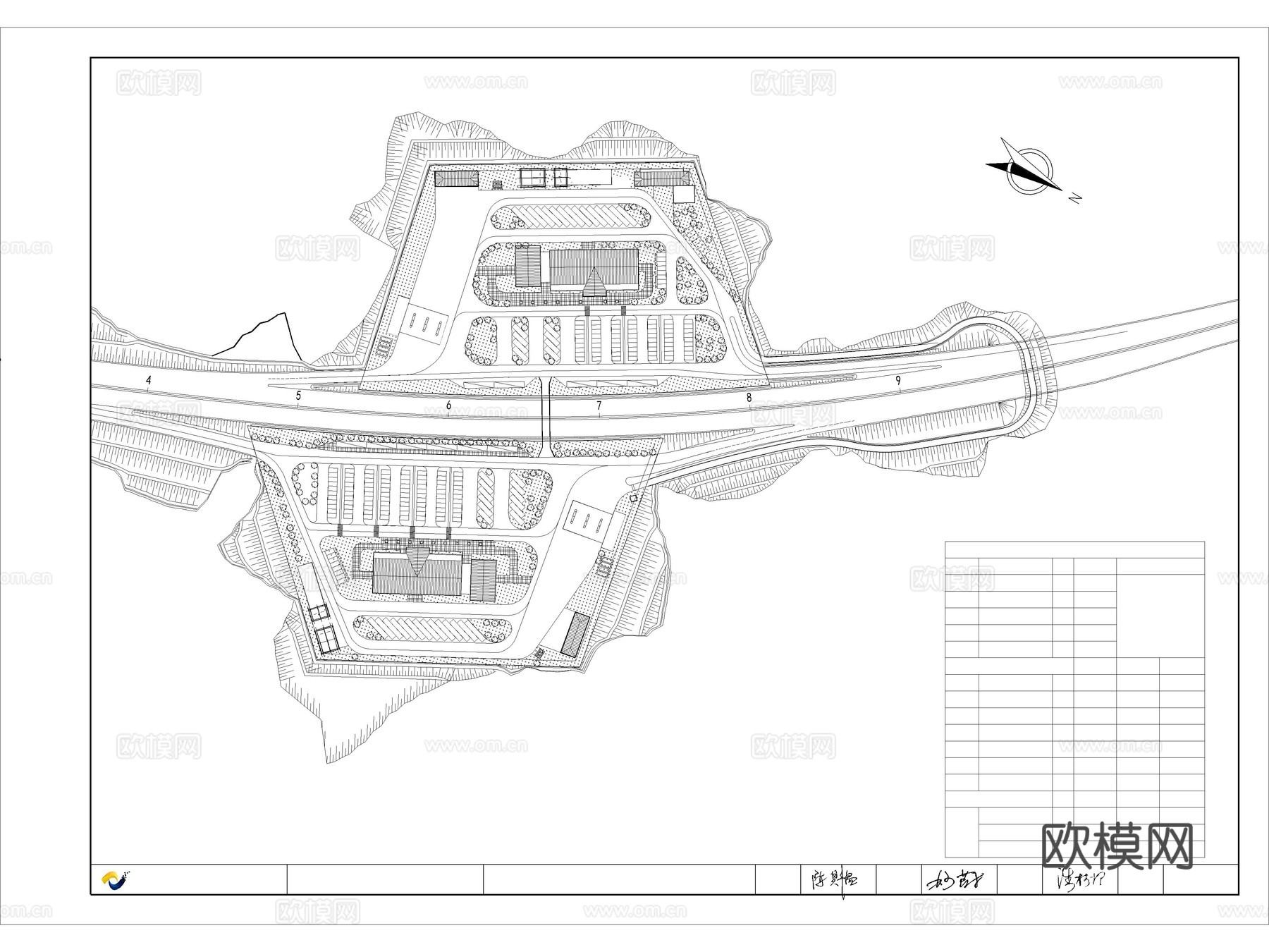 10套高速服务区建筑景观规划CAD施工图cad施工图