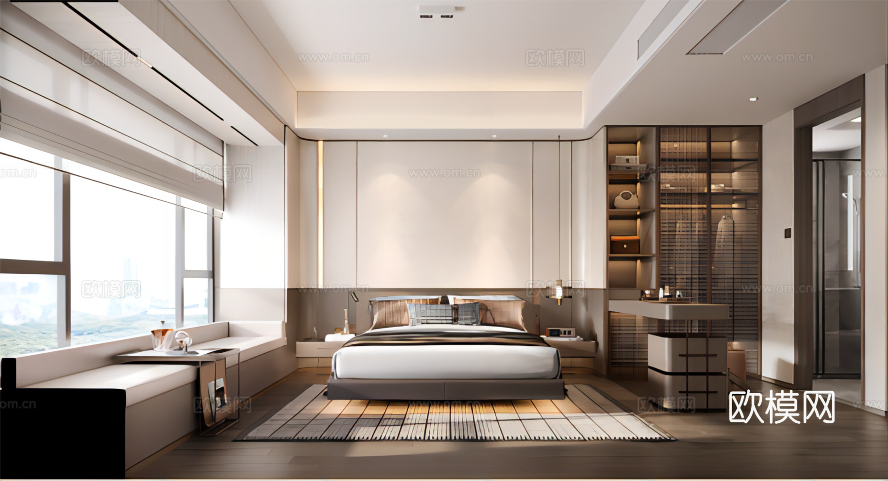 轻奢大平层 样板间 最新全套施工图 效果图合集cad施工图