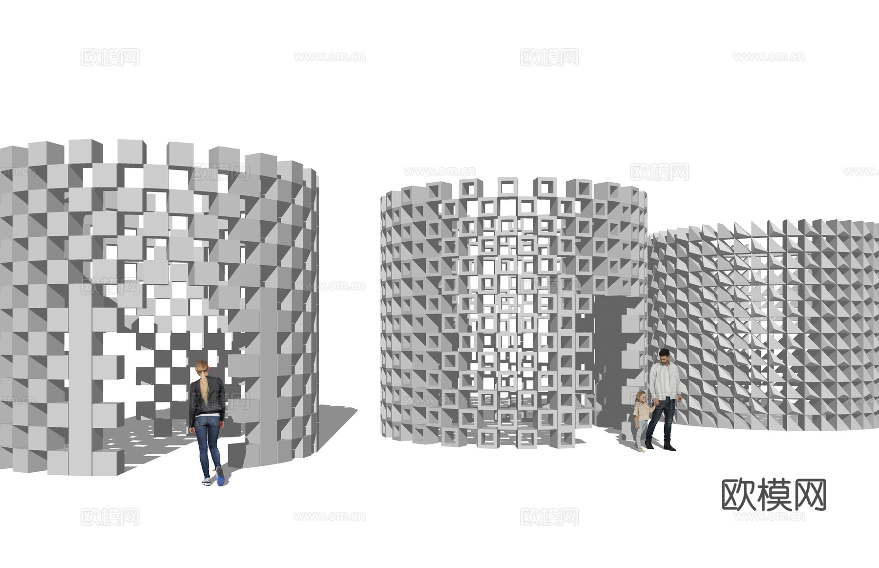 跑步 器材 太阳能 现代 户外 健身 体育 低碳 智慧 瑜伽su模型下载（渲染图2）