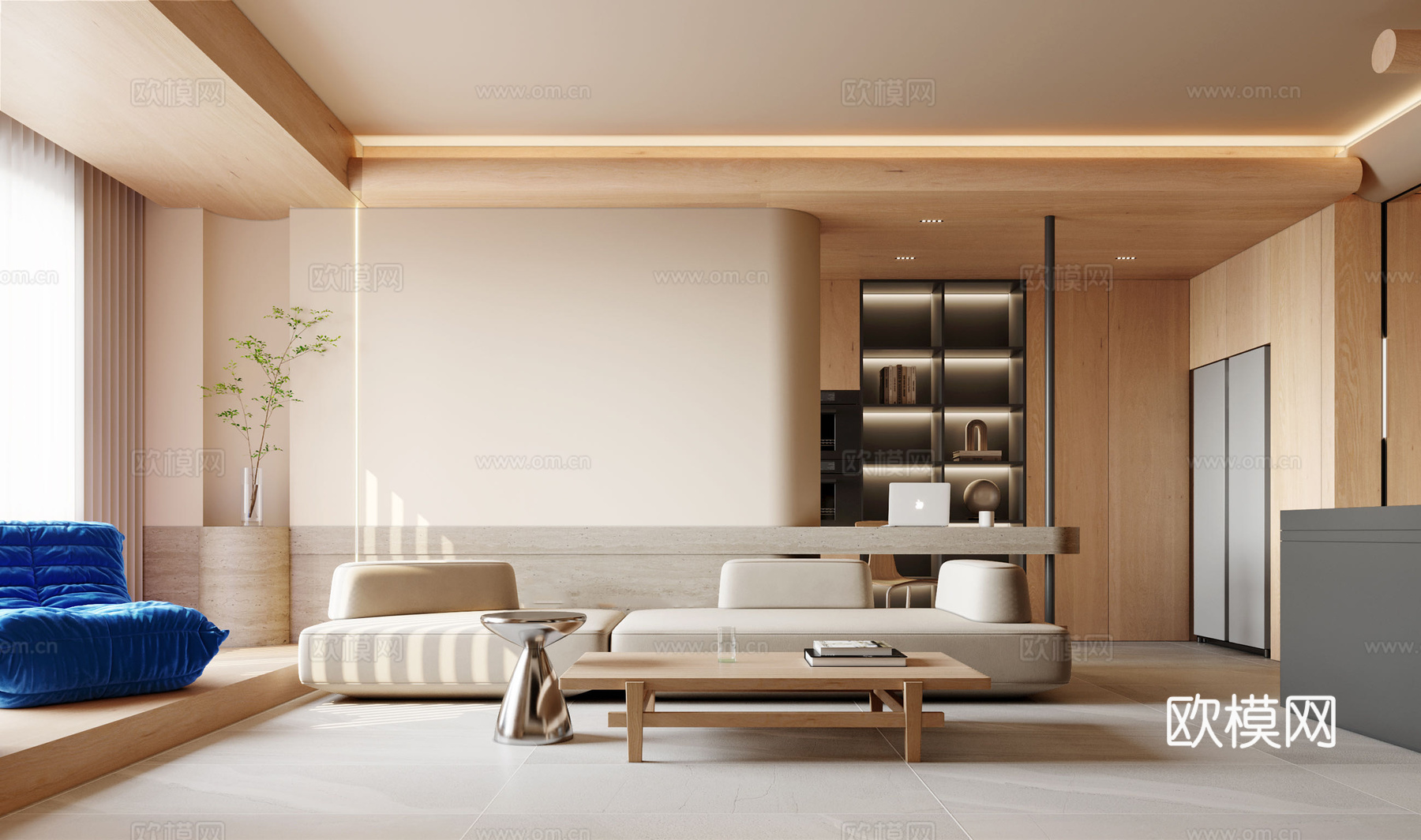 奶油风 样板间 最新全套施工图 效果图合集cad施工图