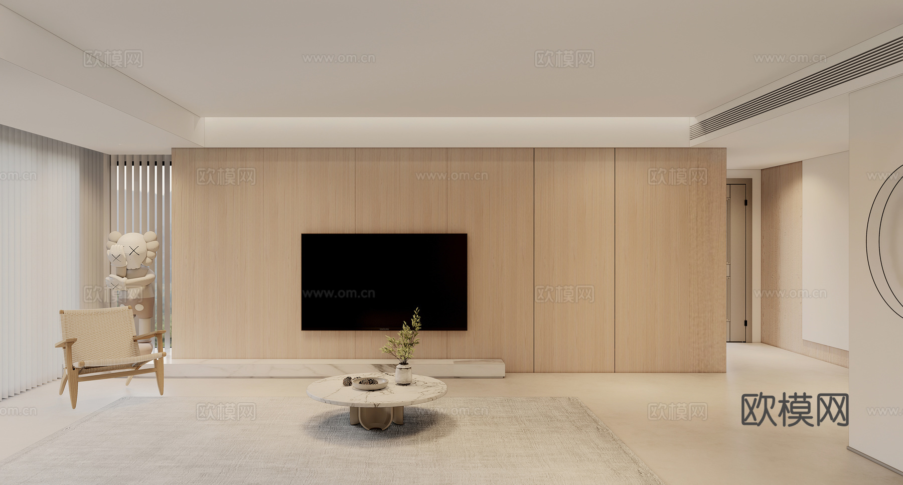 奶油风 样板间 最新全套施工图 效果图合集cad施工图