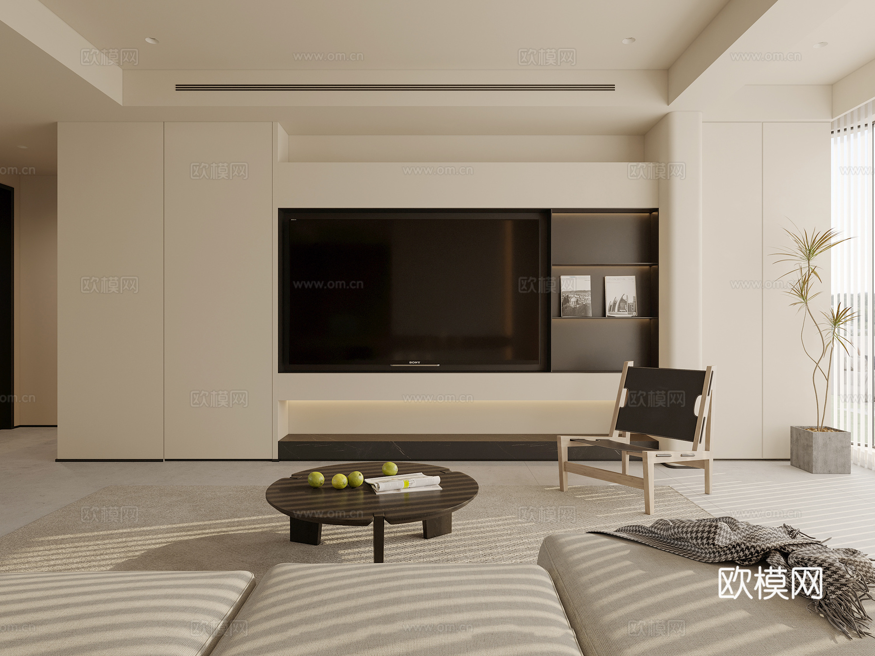 奶油风 样板间 最新全套施工图 效果图合集cad施工图