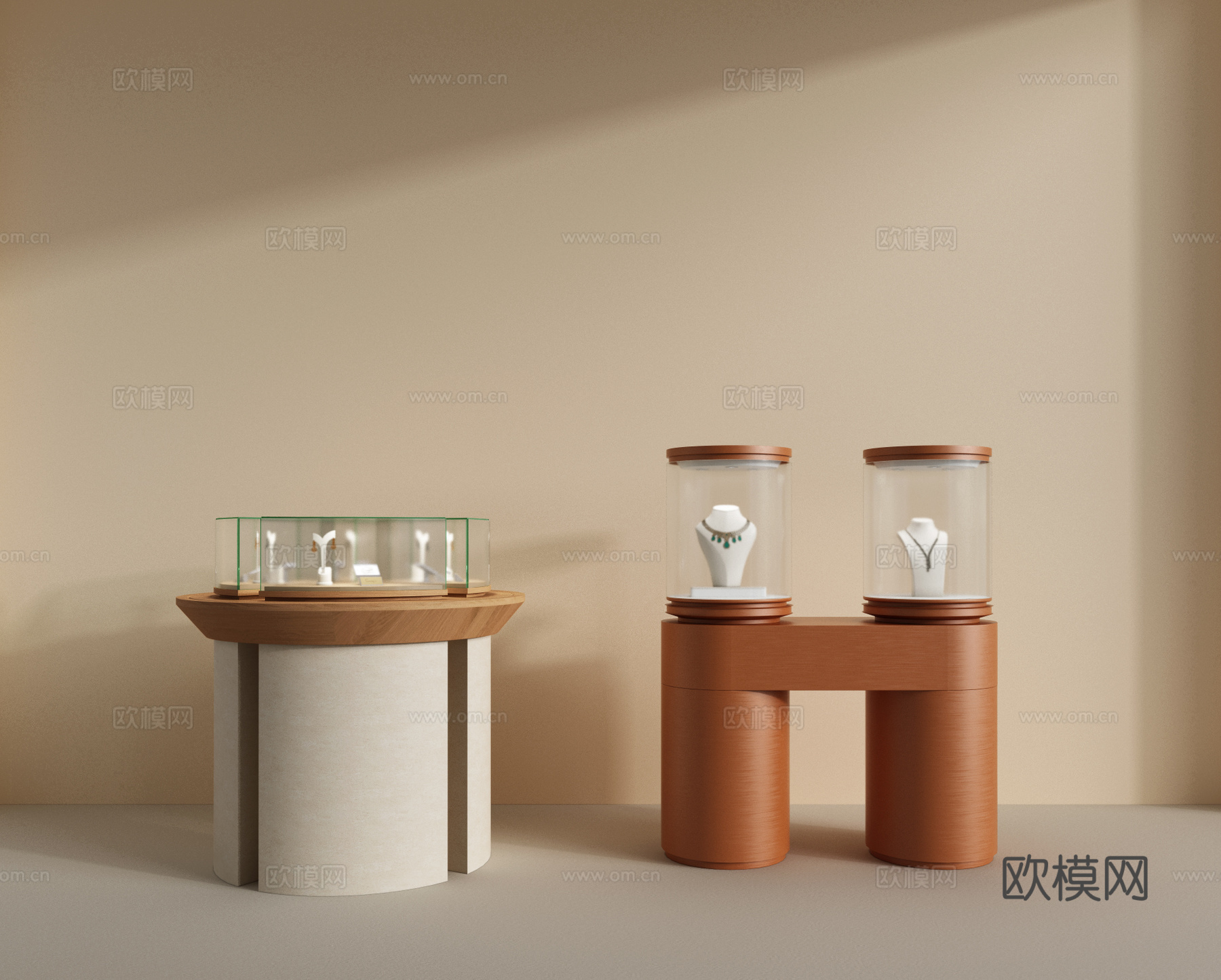 现代珠宝展柜 展台 陈列柜 展示柜su模型