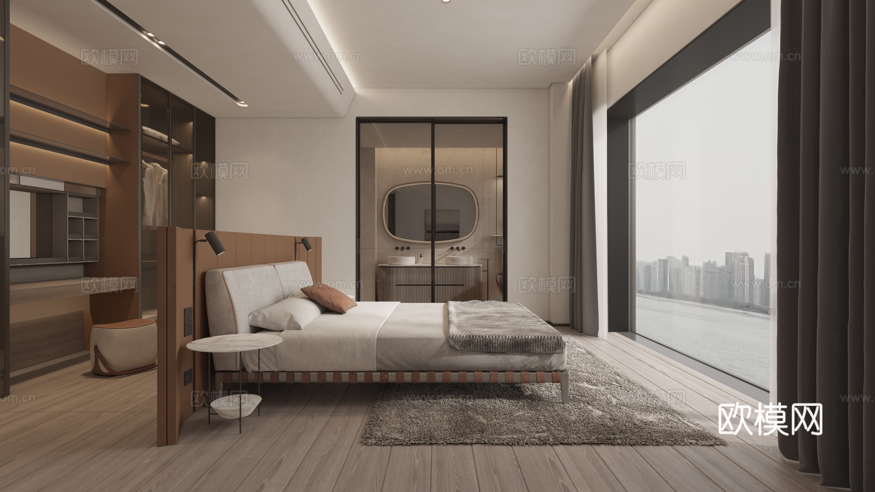 轻奢大平层 样板间 最新全套施工图 效果图合集cad施工图