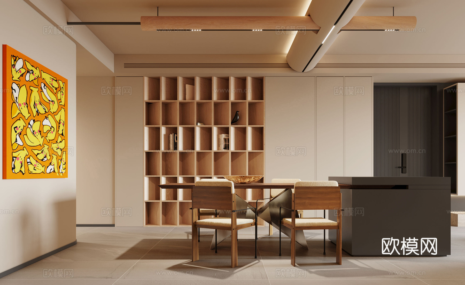 奶油风 样板间 最新全套施工图 效果图合集cad施工图