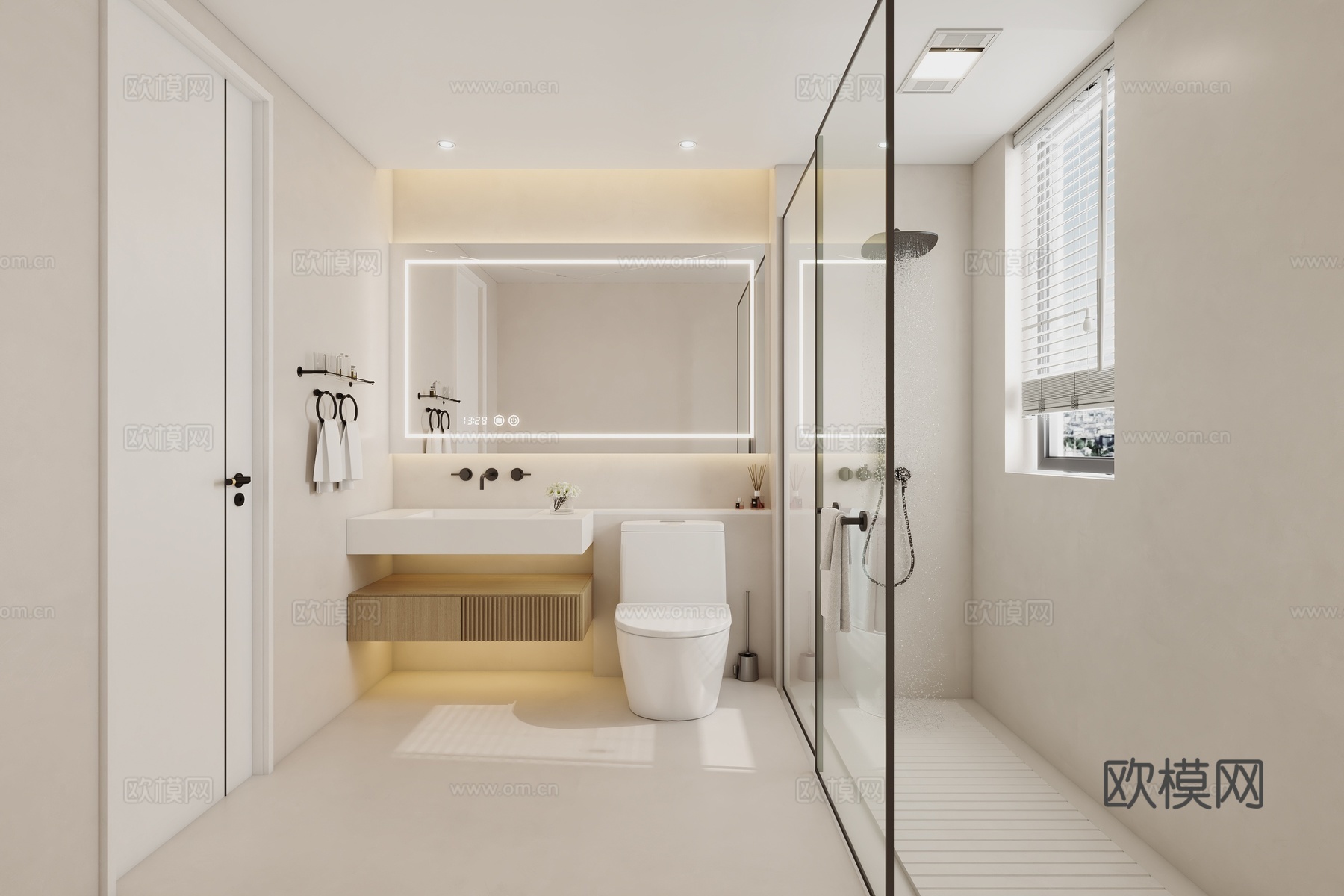 奶油风 样板间 最新全套施工图 效果图合集cad施工图