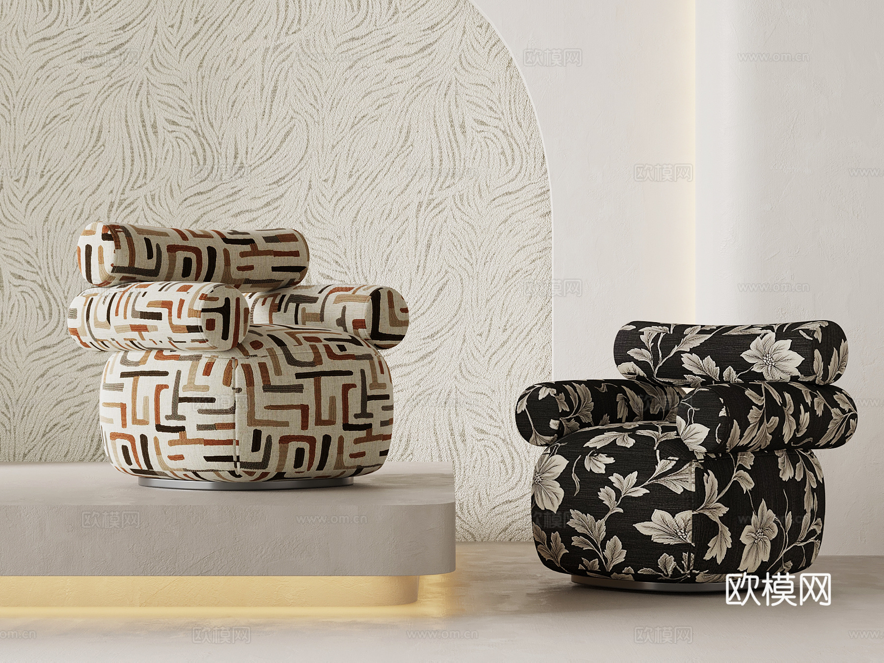 法式中古单人沙发 复古单人沙发 休闲沙发3d模型下载